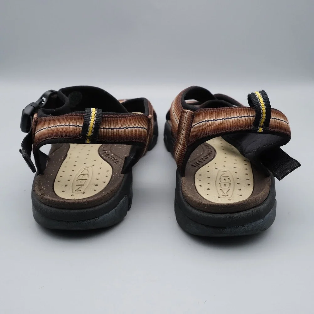 KEEN Anatomic Sandals Mens Brown Striped Strappy Hiking Gorpcore 10.5 Sport